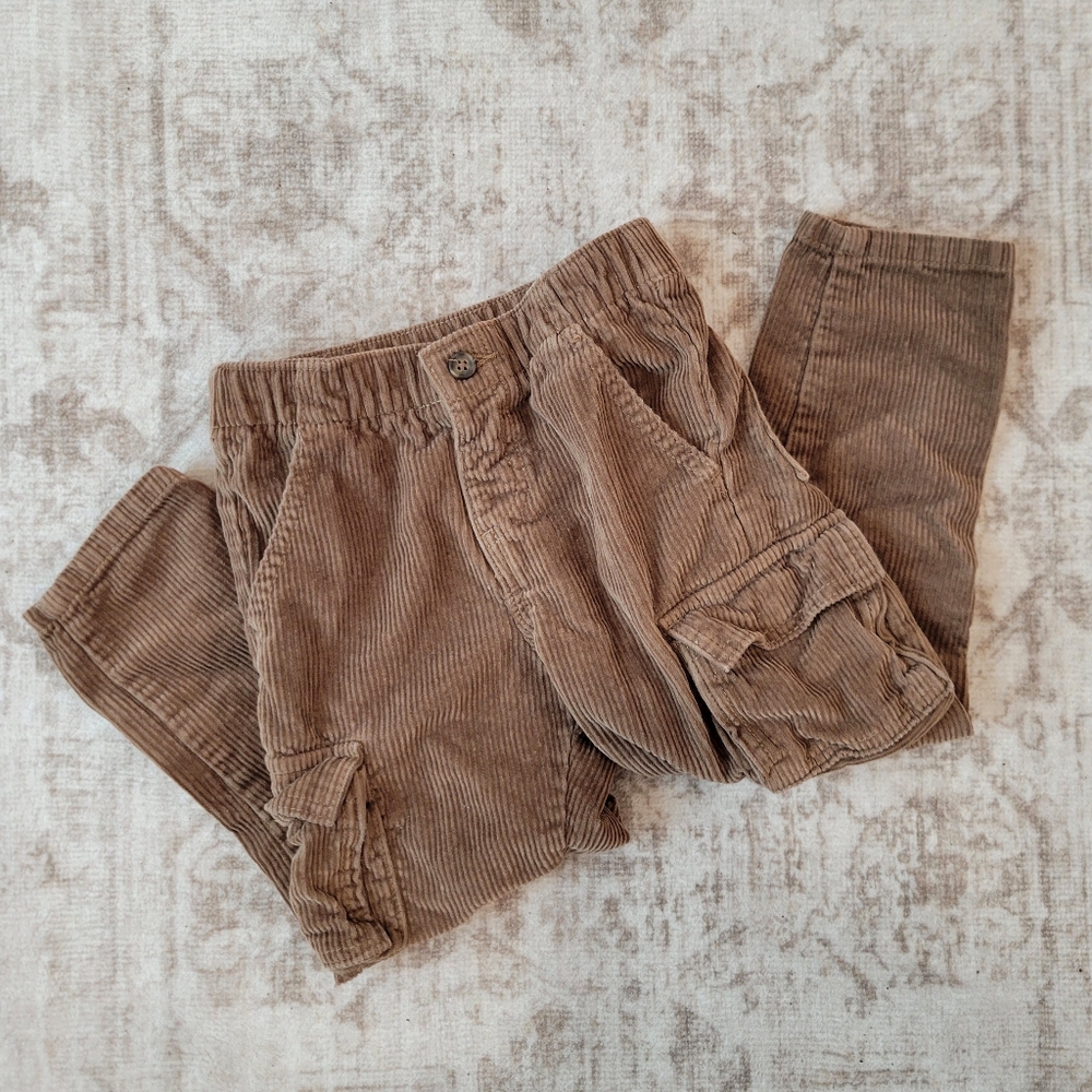 Old Navy Boys Brown Corduroy Cargo Pants Size 4T